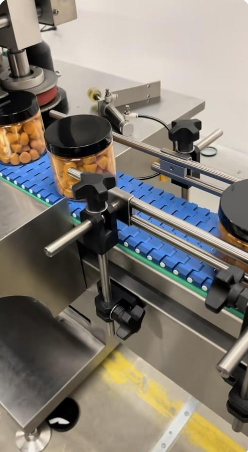 Used Automatic Filling, Unscrambler, Capping, Induction Sealer, Printer Coding, Bottomless Conveyor, Labeling Machine, Neck Bander with Heat Tunnel, Accumulation Rotary Table for Gummies or similar products-READY FOR SHIPMENT