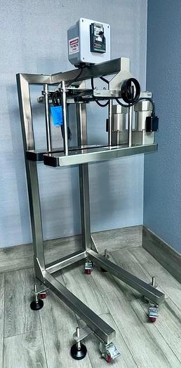 Hugger Belt Transfer Conveyor for Bottom Coding and Other Applications/ 24 inches long/Model DE 80