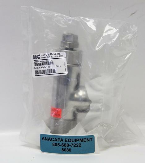 Used Nor-Cal AMV-1502-CF, 1-1/2" Manual Right Angle Bakeable Valve 2.75" OD NEW (8080