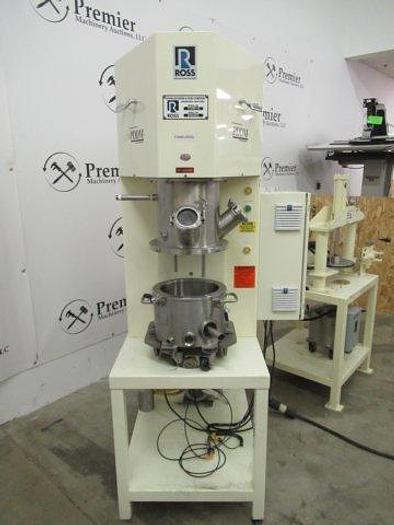 Used 2 GALLON ROSS DUAL PLANETARY DUAL DISPERSER MIXER – WITH DISCHARGE RAM (#9665)
