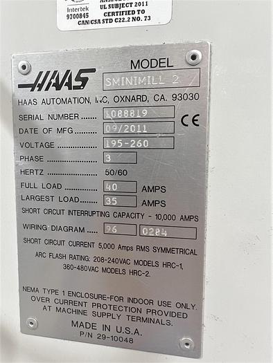 Used 2011 Haas Super Mini Mill 2