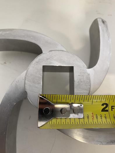 Used 6" Stainless Steel Impeller Blade, 4 Blade w/ 1" Square Bore