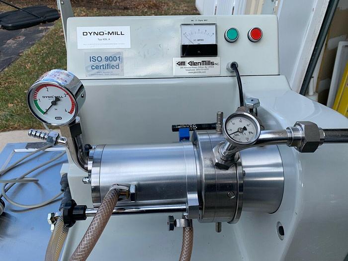 Used 0.6 LITER WAB-GLEN MILLS DYNO MILL HORIZONTAL MEDIA MILL – S/S – JKTD. (#9547)