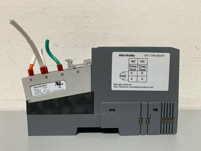 Used Allen Bradley 1734-AENTR EtherNet IP Adapter W/A-B 1734-IB8S Point Safety Inputs