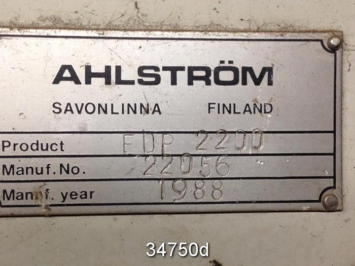 Used Ahlstrom EDP-2200 Bark Press #34750
