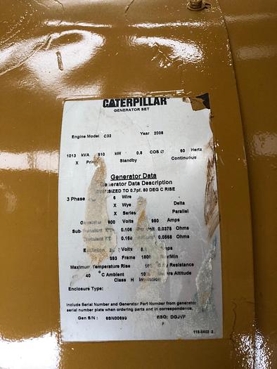 Used 2008 Caterpillar C32 Tier2 600Volt