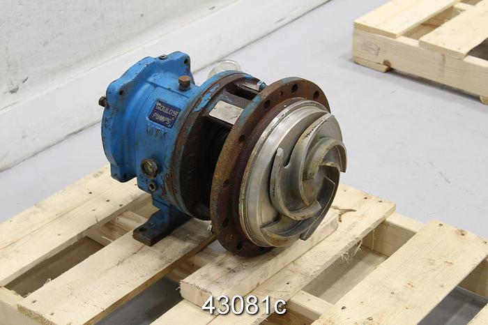 Used Goulds 3196 MTX Pump Power End, 5-Vane 10" Diameter Stainless Steel Impeller #43081