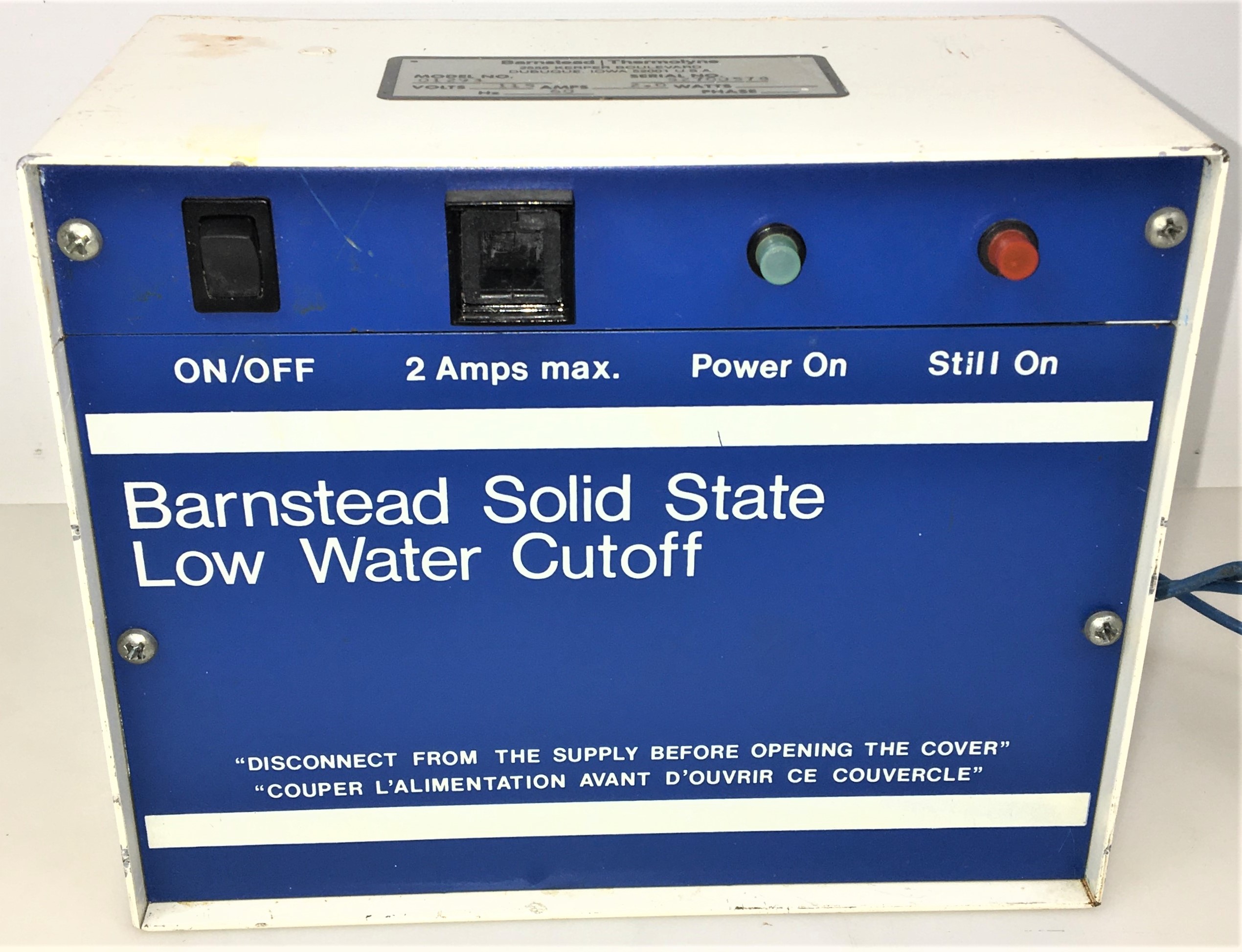 Used Barnstead Thermolyne 01293 Solid State Low Water Cutoff