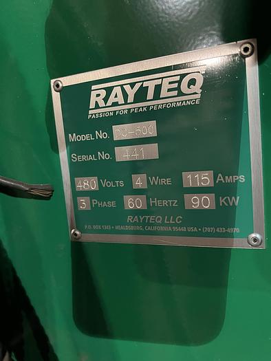Used RAYTEQ DC500 ELECTRIC RESISTANCE FURNACE