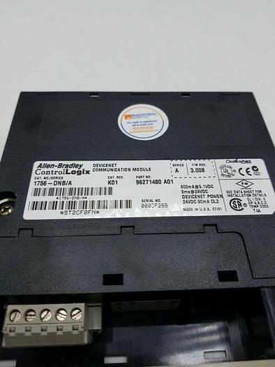 Used Allen Bradley 1756-DNB/A ControlLogix Devicenet Communication Module Cat Rev K01