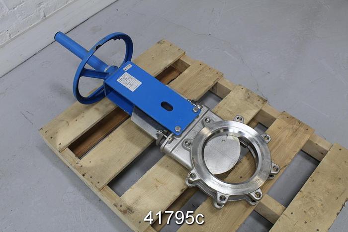 Used Orbinox 8" 20-3434MI  Hand Operated Knife Gate Valve #41795