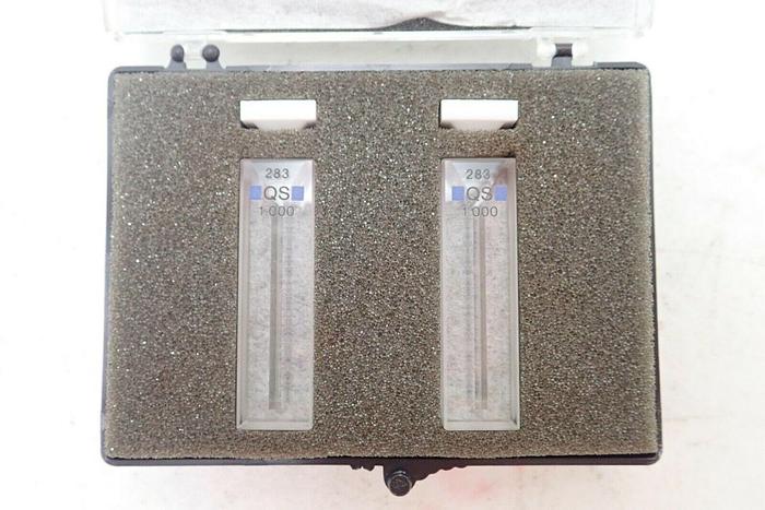 Used Pack of 2 Fisher Scientific 283 QS 1.000 14-385-928A Quartz Micro Cells Cuvettes