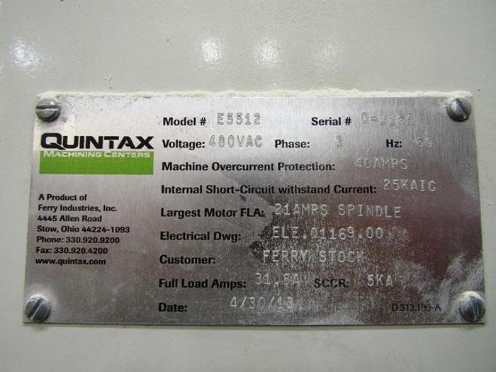 Used Quinatx E5512 5-Axis CNC Gantry Router