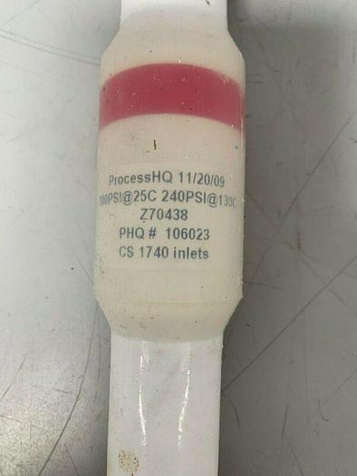Used ProcessHQ Z70438 Hose 1" x 14" w/ CS 1740 Inlets, 240/300 PSI