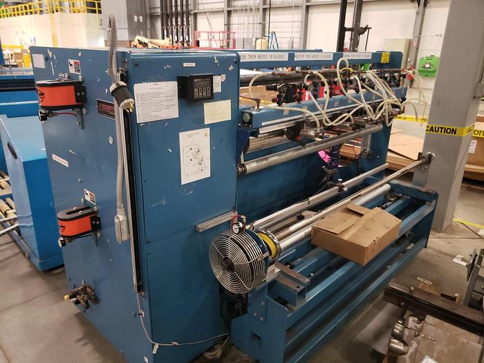 Used 60" ROSENTHAL SLITTER REWINDER MODEL SW5-DUBSHEWWG-PLO W/ SCORE SLITTING