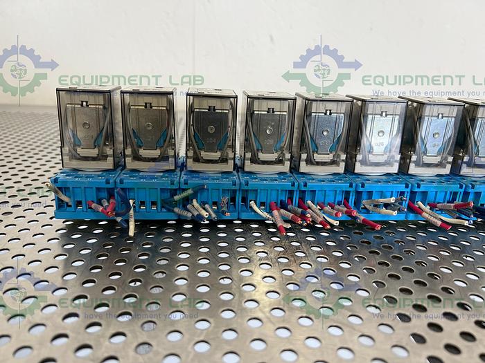 Used Lot of 15 - Finder 60.13 Relay 250V, 10A w/ Finder 90.112 Socket