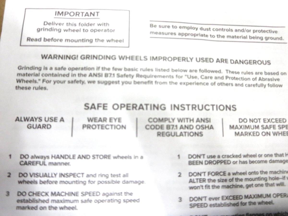 CGW (Camel Grinding Wheels) 94AB60-L5-VD18 Grinding Wheel 16X1X5 3 EA/Box