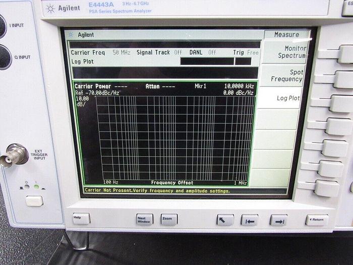 Used Agilent E4443A PSA Series Spectrum Analyzer, 3 Hz - 6.7 GHz Opt: 226, B7J