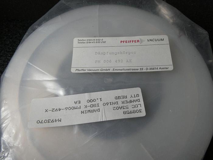 Used PFEIFFER VACUUM VIBRATION DAMPER FOR HIPACE 700 TURBO PUMP, DN 160 PM 006 492-AX