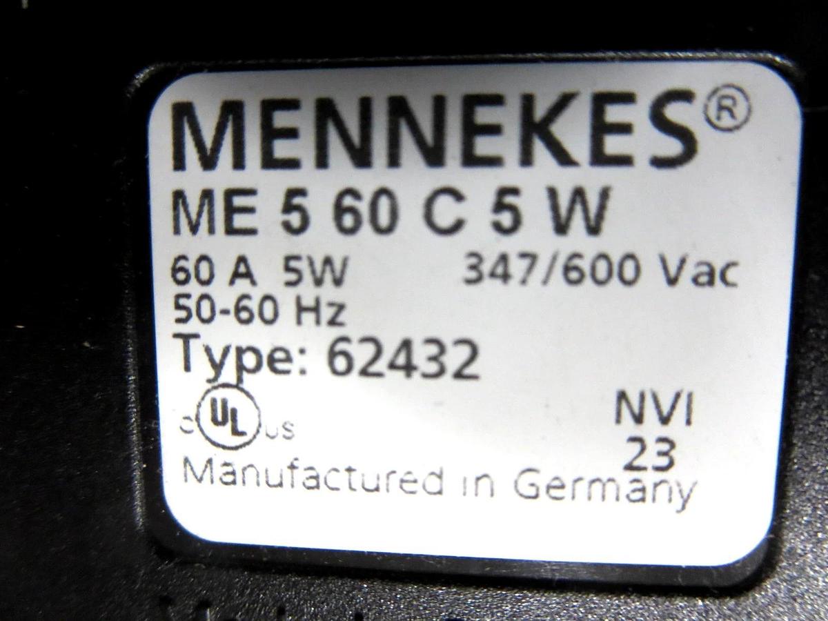 Mennekes ME560C5W Connector & Cable 600VAC 60A 50-60HZ 802181 Tesla Skyline