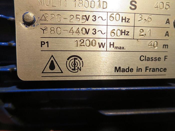 Used KSB 1800 1D Water Pump Assembly S405 Classe F Hmax 40M 1200W