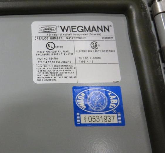 Used Schwab Vollhaber Lubratt W/Hubbell Wiegmann 25-40HP4SBS3FD Fused Disconnect