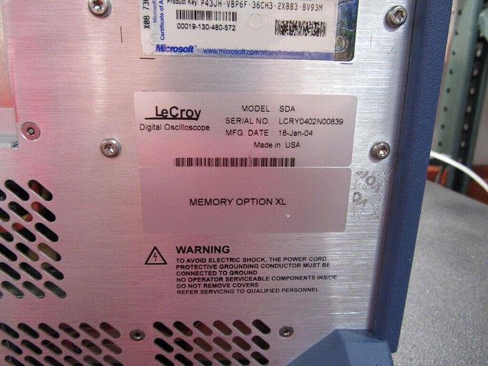Used LeCroy  SDA-6000A Memory XL Serial Data Analyzer Dual 20 Gs/s Quad 1o Gs/s