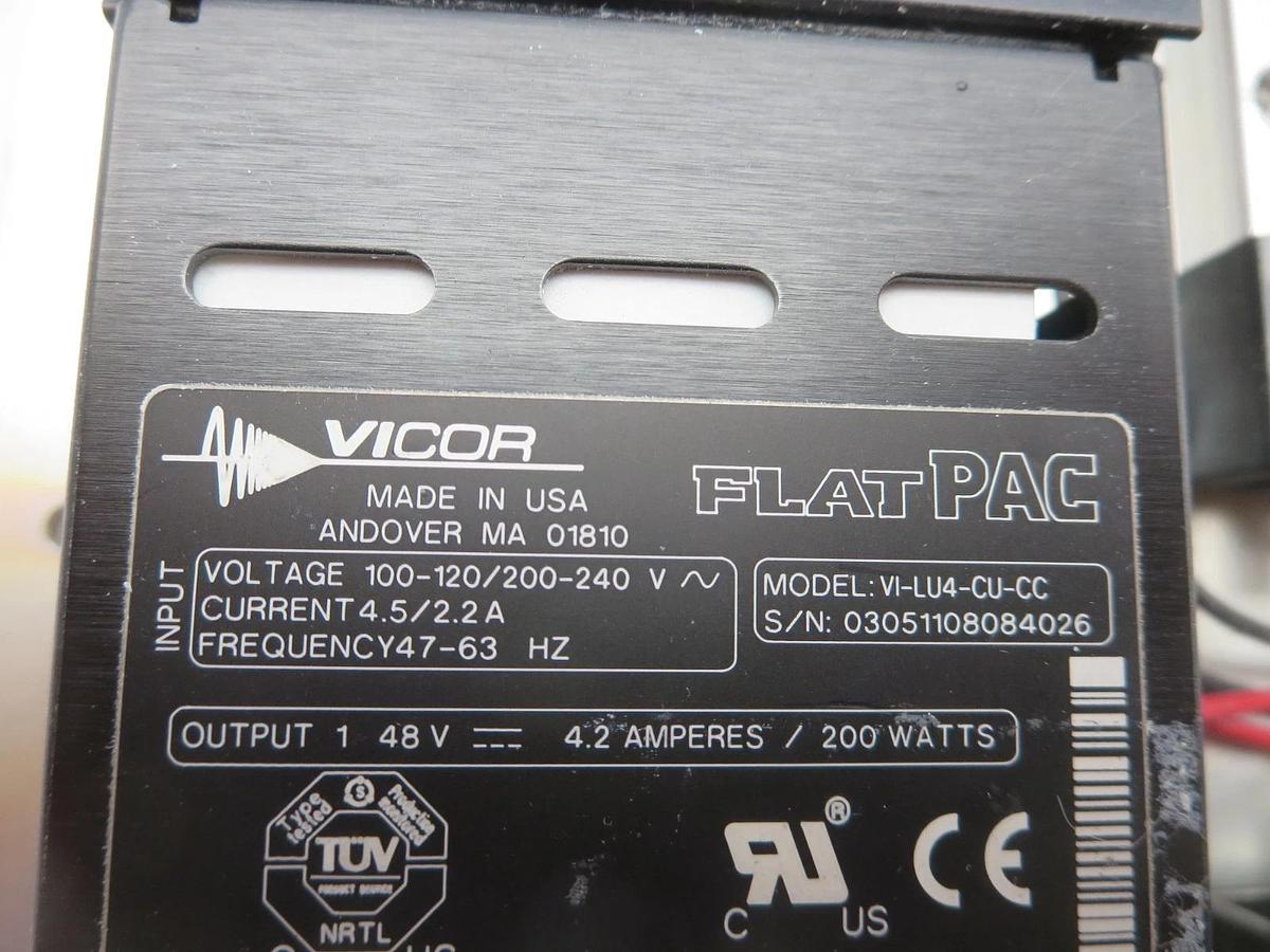 Used Vicor VI-LU4-CU-CC "FlatPac" Pwr Supply W/6 "MegaMod jr" Modules See Description