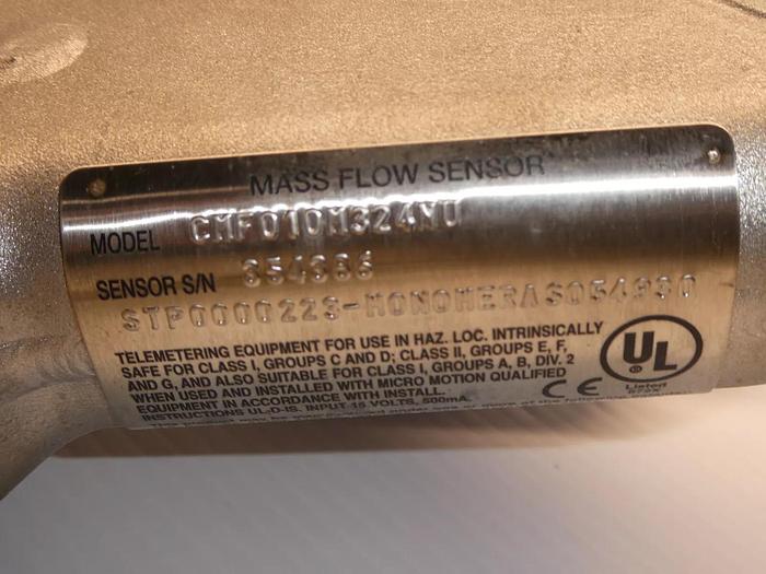 Used Micro Motion ELITE CMF010M324NU Coriolis Meter, 1/10 Inch (DN2) Flow .392354.44