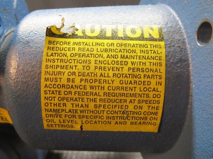 Used Cone Drive MHO 20-2 Gear Reducer Ratio 5:1 Rating 3.81 RPM 1750 SF 1