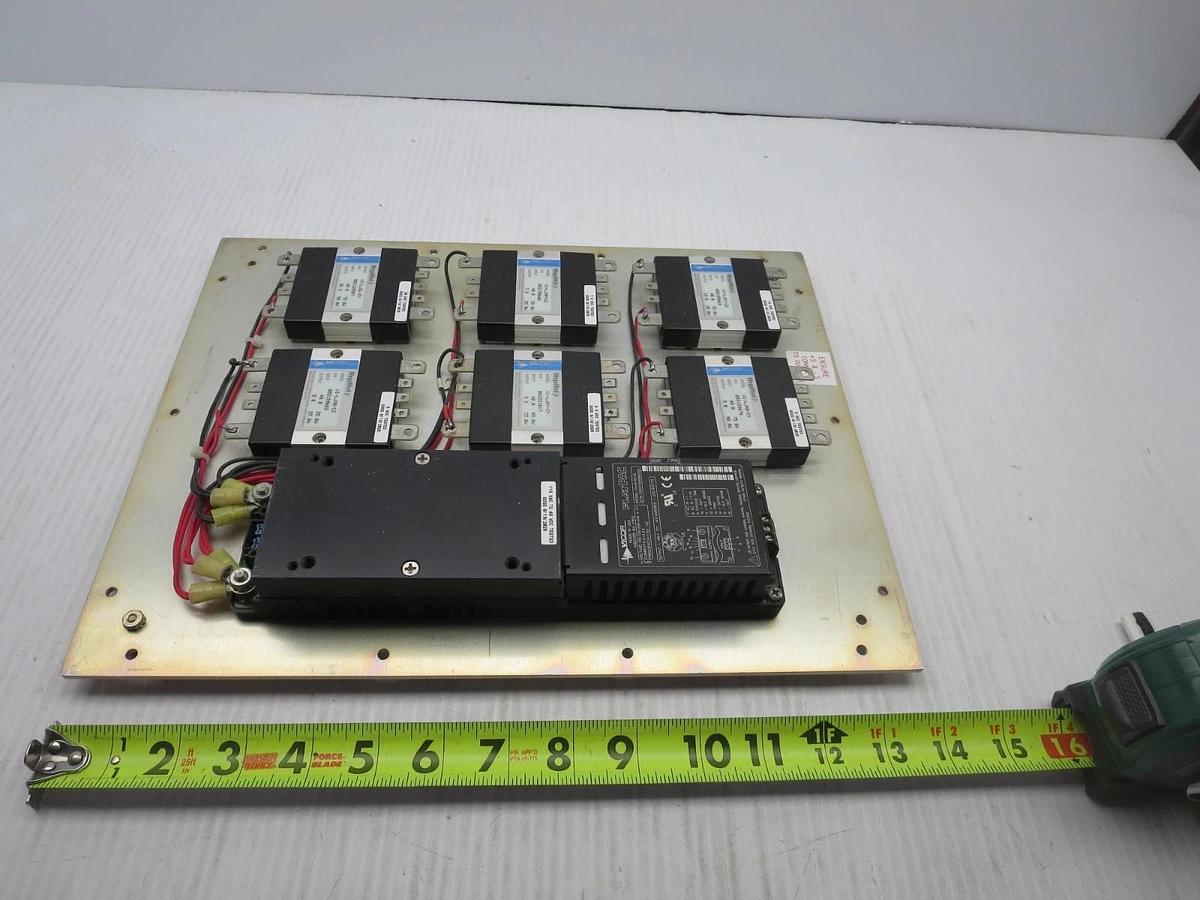 Used Vicor VI-LU4-CU-CC "FlatPac" Pwr Supply W/6 "MegaMod jr" Modules See Description