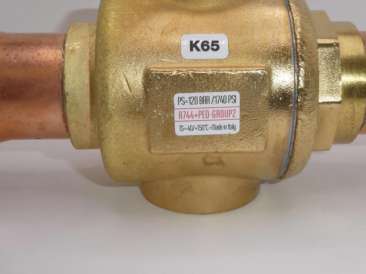 Used Refrigera Ball Valve BV21F158K0000 CO2 120bar 1.5/8" ODS K65