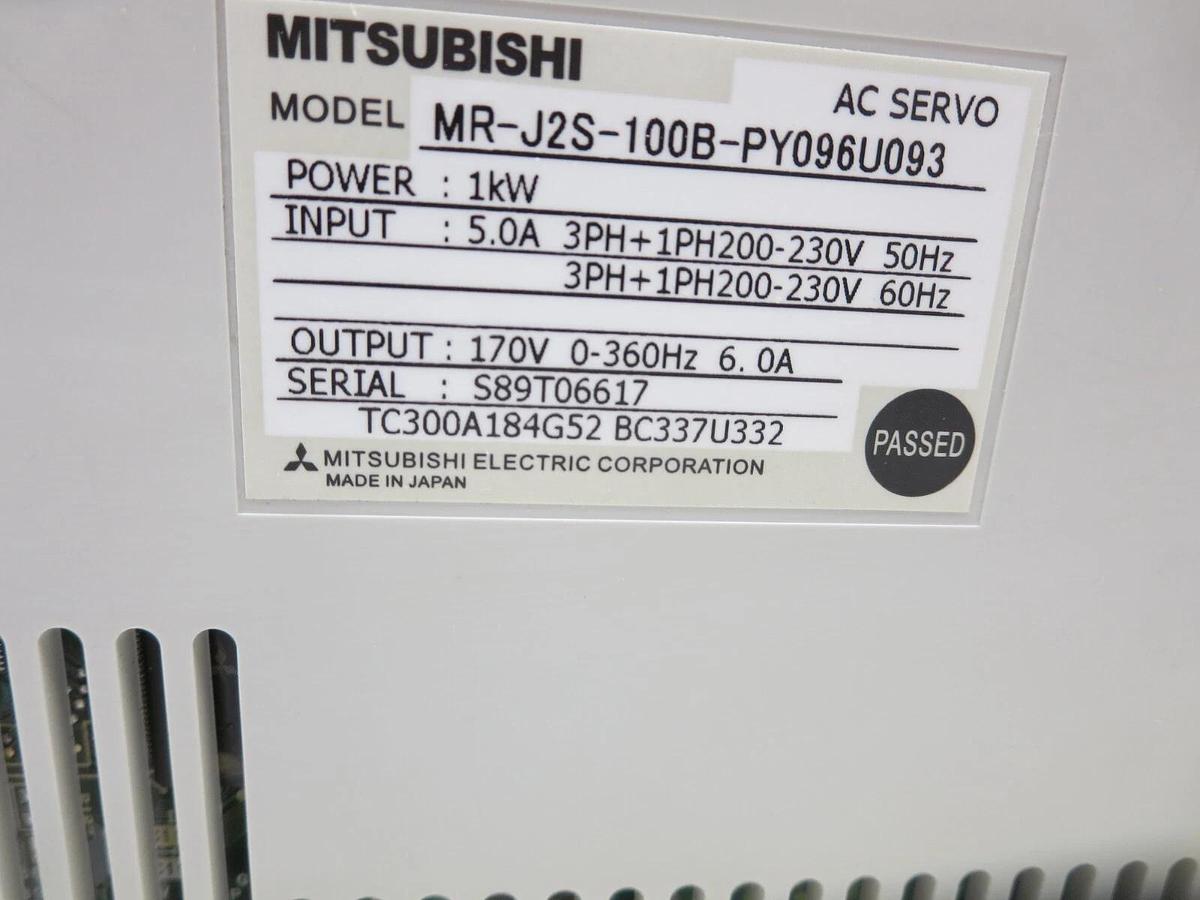 Used Mitsubishi MR-J2S-100B AC Servo Output: 170V 0-360HZ 6.0A