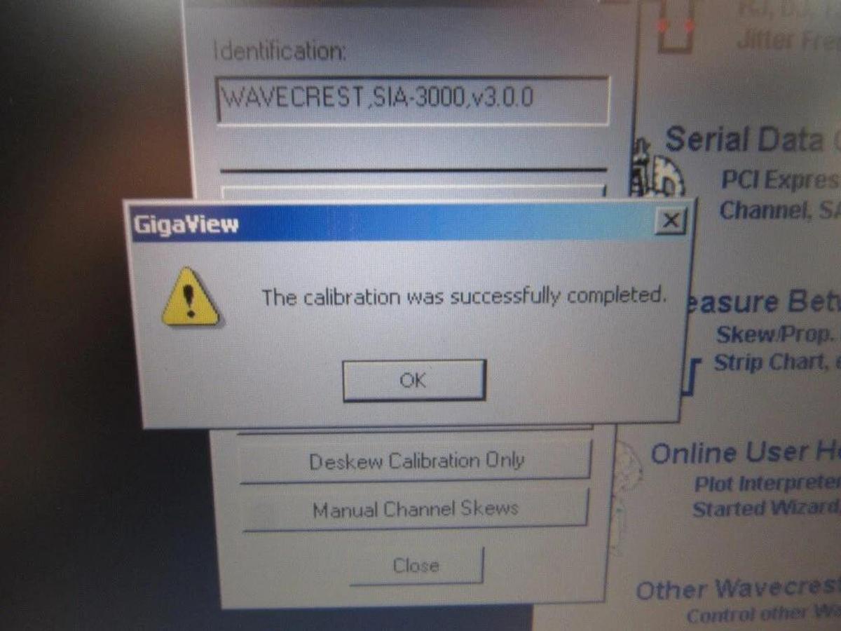 Used Wavecrest SIA-4000D Signal Integrity Analysis Solution