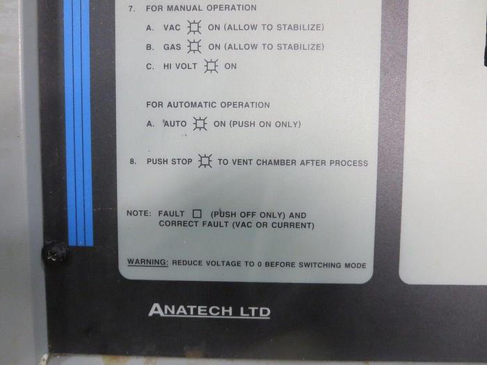 Used Anatech Ltd Hummer 10.2 Sputtering System 5 PSI 115 VAC For Parts &/Or Repair