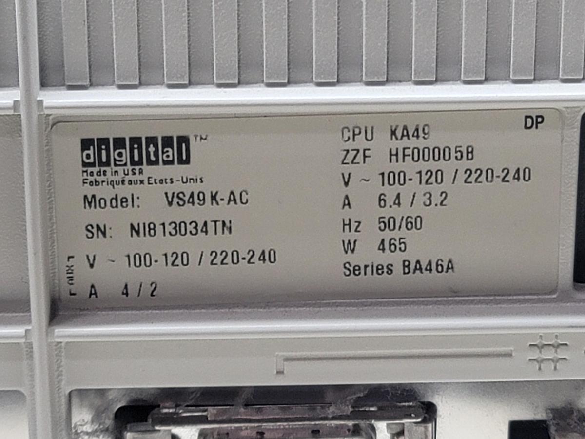 Used Vintage digital VAXStation 4000/96 VS49K-EA Series BA46A **Read Description**