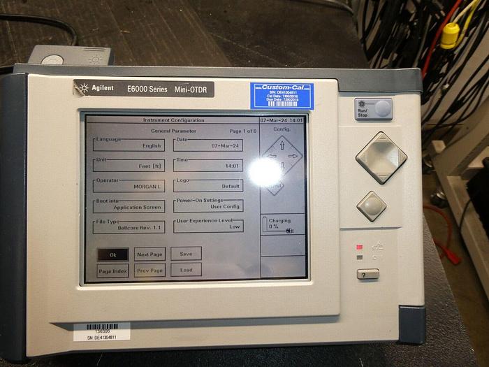Used Agilent E6000C SM Fiber Mini OTDR w/ E6004A E6009A Connectors Cables, Carry Case