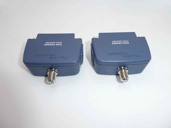 Used Fluke Networks DTX-CHA003 Coax Test Adapter Set W/ Case Cable and Connectors
