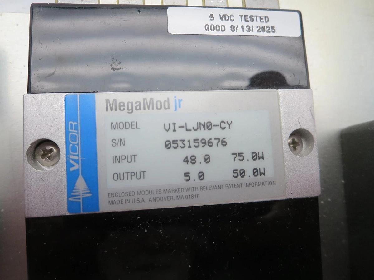 Used Vicor VI-LU4-CU-CC "FlatPac" Pwr Supply W/6 "MegaMod jr" Modules See Description