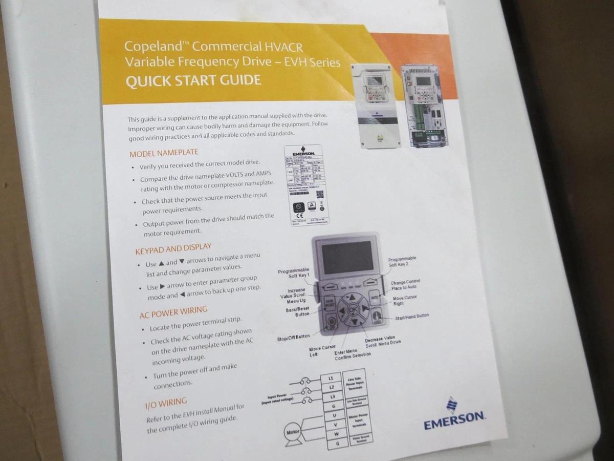 Emerson/Copeland EVH-344061-R21BDB Variable Frequency NEW Drive