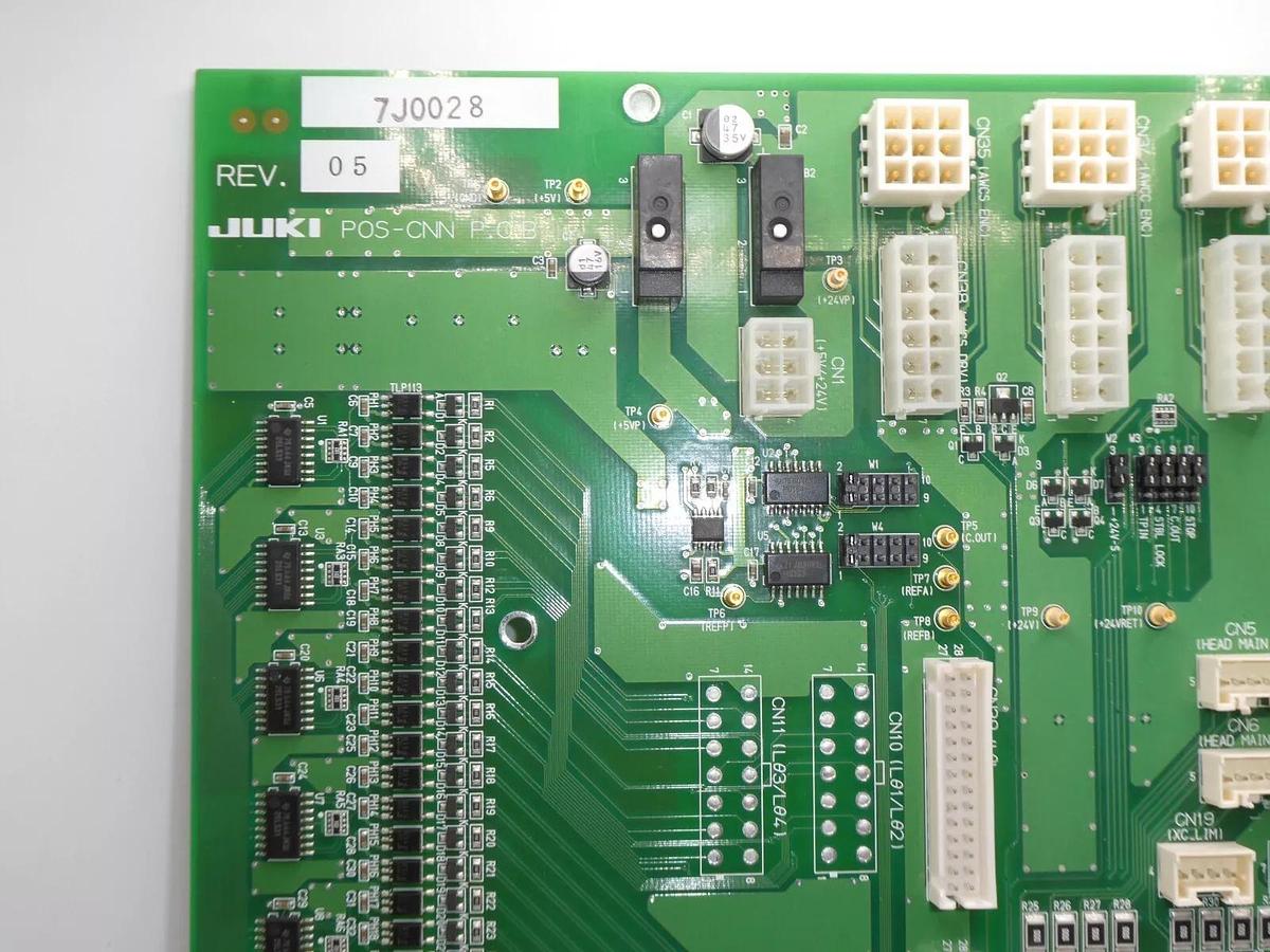 Used JUKI POS-CNN PCB Position Connection Pcb Control Board 40007371 Rev: 5