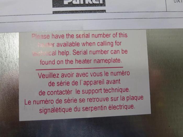 Used Parker Micro Thermo Technologies CP-SSR-20-24 Thermo Control Cabinet