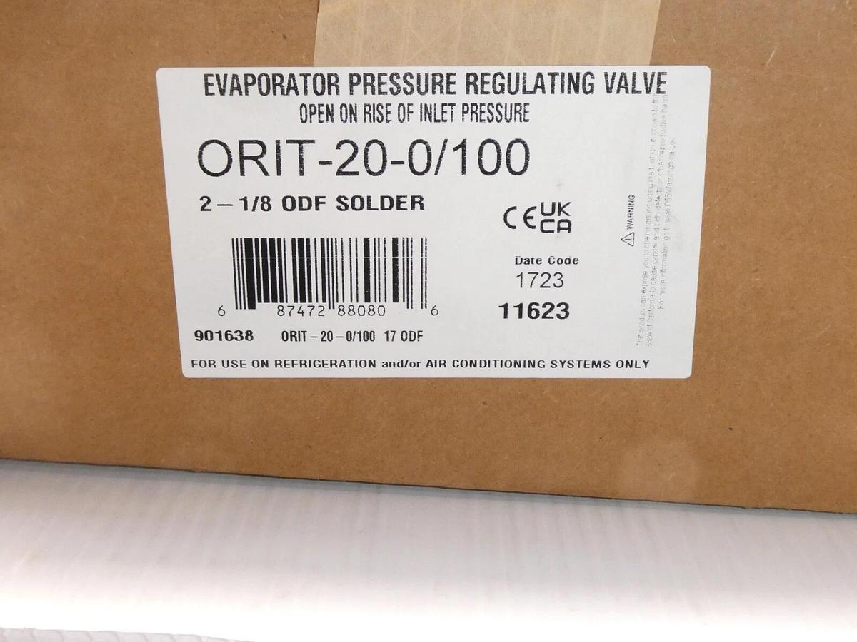 Used Sporlan ORIT-20-0/100 2-1/8 ODF Solder 0 to 100 pounds per square inch 901638