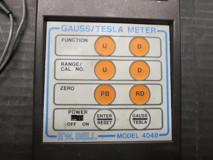 Used F. W. Bell 4048 & T-4048-001 Gauss/Tesla Meter & Probe Powers On-No Other Tests.