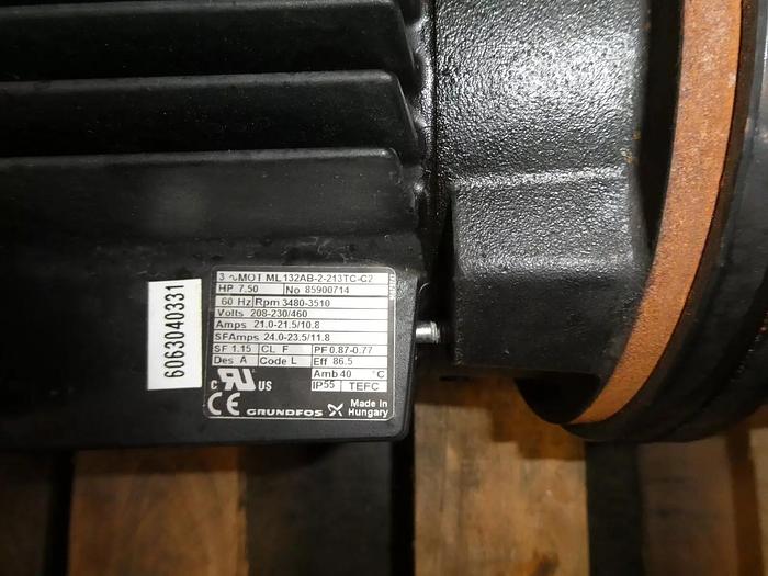 Used GRUNDFOS ML132AB-2-213TC-C2 COOLANT PUMP