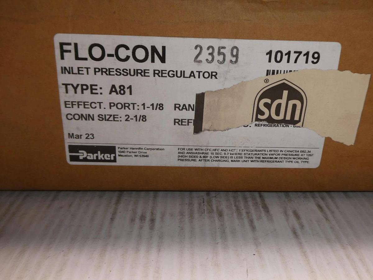 Used Parker 101719 A81 Pressure regulator Flo-con, inlet pressure, 1-1/8 x 2-1/8