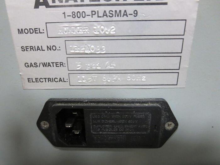 Used Anatech Ltd Hummer 10.2 Sputtering System 5 PSI 115 VAC For Parts &/Or Repair
