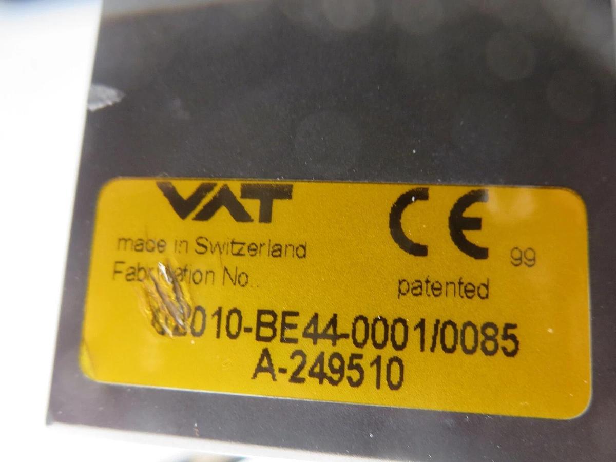 Used VAT 2010-BE44-0001/0085/ Stainless Stee l/Rectangular/ Vacuum Gate Valve Used
