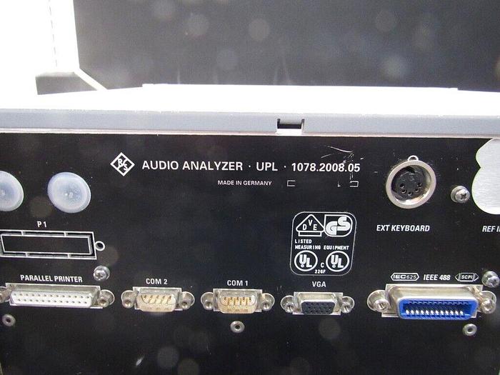 Used Rohde & Schwarz  UPL (1078.2008.05) B1, B4, B5, B6, B10 Audio Analyzer DC 110KHZ