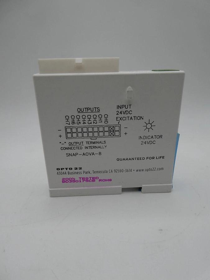 Opto 22 SNAP-AOVA-8 Analogue Output Module 8-Ch Current Rating:20Ma